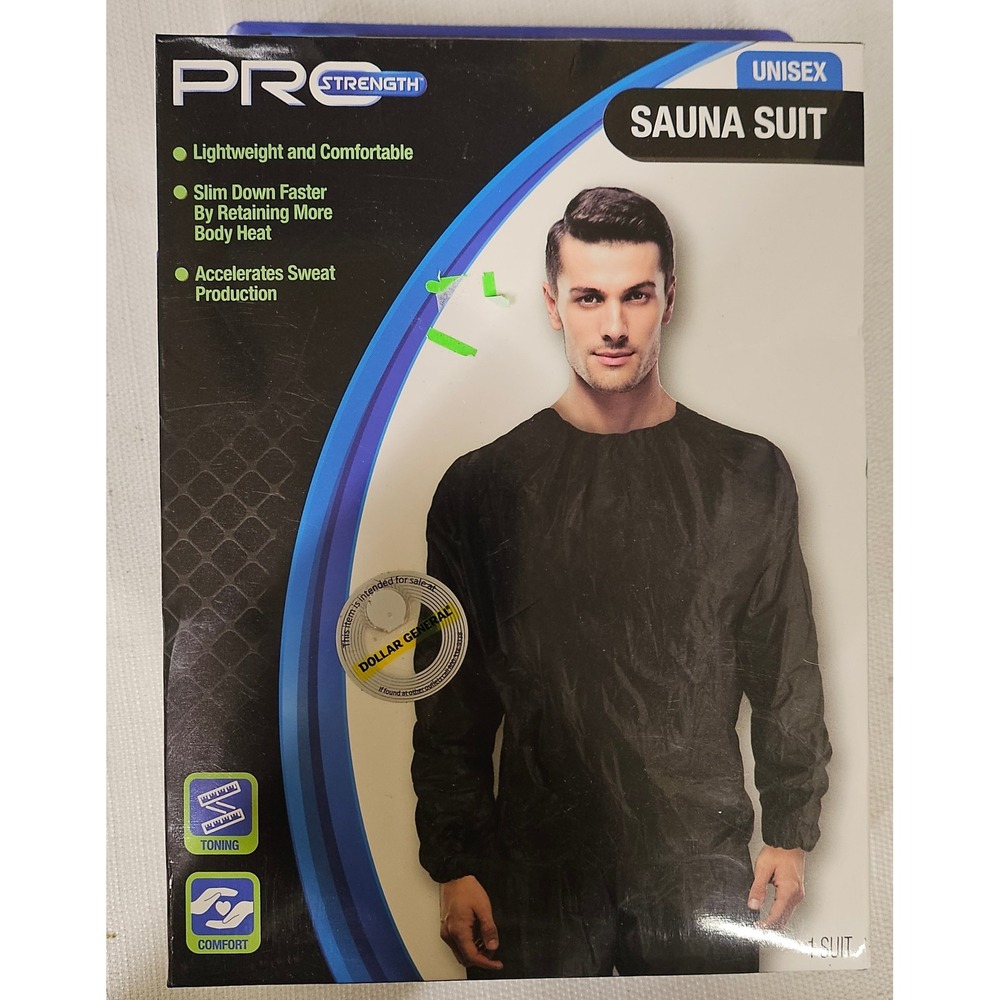 Pro Strength Unisex Sauna Suit Black L/XL Weight Loss Sweat Suit PA-6762 NEW